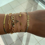 Nameplate string bracelet. Name bracelet. Personalized string bracelets. Custom string bracelets.