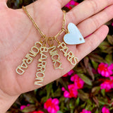 As seen on the Real Housewives of Beverly Hills Dorit Kemsley. Personalized Pave Name Charms. Diamond Charms. CZ charms. Custom name charms.