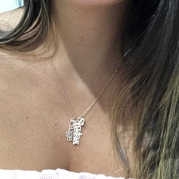 Personalized Charm Necklace | Sterling silver gold plated charm necklace | Mommy necklace with charms | mother’s charm necklace