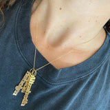 Personalized Charm Necklace | Sterling silver gold plated charm necklace | Mommy necklace with charms | mother’s charm necklace