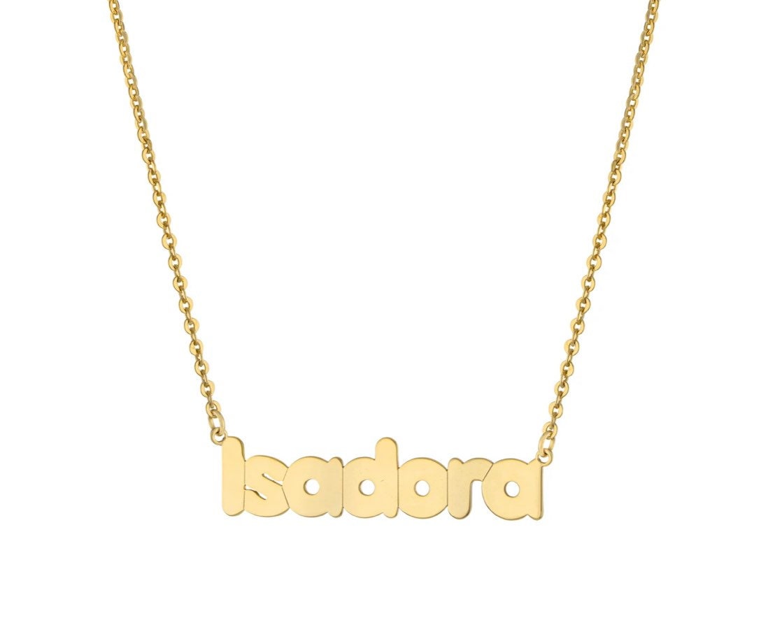 NEW personalized bubble necklace. Custom Alicia bubble nameplate. Personalized bubble necklace. Custom bubble necklace.