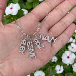 As seen on Kyle Richards, Kathy Hilton and Teddi Mellencamp. Personalized Pave Name Charms. Diamond Charms. CZ charms. Custom name charms.