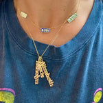 Personalized Charm Necklace | Sterling silver gold plated charm necklace | Mommy necklace with charms | mother’s charm necklace