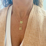 Initial lock necklace on a paper clip chain. Engraved. Personalized lock necklace. Sterling silver and 14K gold plated. Initial lock choker.