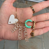 As seen on the Real Housewives of Beverly Hills Dorit Kemsley. Personalized Pave Name Charms. Diamond Charms. CZ charms. Custom name charms.