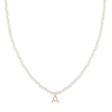 New Initial Pearl necklace| Initial pearl choker | Sofie pearl necklace |Trendy choker | Pave initial necklace | Personalized necklace