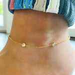 Diamond by the yard anklet | Chaya Raichik anklet | sterling silver gold plated anklet |