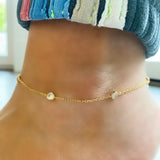 Diamond by the yard anklet | Chaya Raichik anklet | sterling silver gold plated anklet |