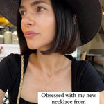 Sideways initial / letter necklace as seen on Chaya Raichik | Sterling Silver 14K Gold Plated | asymmetrical Personalized initial necklace