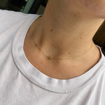 Sideways initial / letter necklace as seen on Chaya Raichik | Sterling Silver 14K Gold Plated | asymmetrical Personalized initial necklace