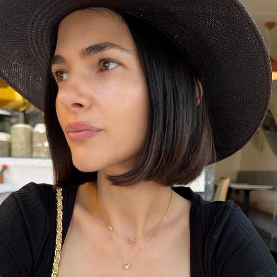 Sideways initial / letter necklace as seen on Chaya Raichik | Sterling Silver 14K Gold Plated | asymmetrical Personalized initial necklace