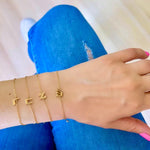 Hebrew initial bracelets. Sterling silver and gold plated. Hebrew letter bracelets. Personalized Hebrew bracelet.