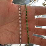 Sterling silver gold plated tennis choker. Sterling silver gold plated tennis necklace. Rainbow tennis choker. Rainbow tennis necklace.