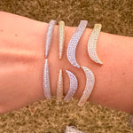 Gold filled Pave claw Cuff | Pave claw Bracelet | claw Cuff | pave claw Bangle | pave wave bangle | claw bracelet | claw bangle |