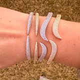 Gold filled Pave claw Cuff | Pave claw Bracelet | claw Cuff | pave claw Bangle | pave wave bangle | claw bracelet | claw bangle |