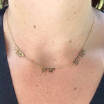 Mommy necklace with 1 2 3 4 5 6 names. Jumbo letters Hebrew name necklace. Classic Hebrew mommy necklace. Hebrew name necklace.