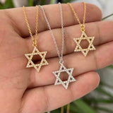 Star of David necklaces | Jewish star necklace | Pave Jewish star necklace | Star of David pave necklace | Magen David Necklace