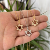 Star of David necklaces | Jewish star necklace | Pave Jewish star necklace | Star of David pave necklace | Magen David Necklace