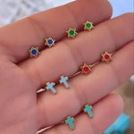 Butterfly enamel earrings | Star enamel earrings | Heart enamel earrings | heart studs | butterfly studs | star studs | Magen David earrings