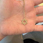 Star of David necklaces | Jewish star necklace | Pave Jewish star necklace | Star of David pave necklace | Magen David Necklace
