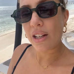 Sterling silver gold plated Hebrew name necklaces. Jewish name necklaces. As seen on Amanda hirsh “not skinny but not fat” NSBNF