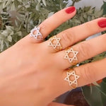 Chai ring | Star of David ring | Jewish star ring | חי ring | Hebrew jewelry | Jewish star jewelry |available in sizes 4-10!