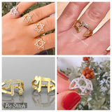 Chai ring | Star of David ring | Jewish star ring | חי ring | Hebrew jewelry | Jewish star jewelry |available in sizes 4-10!