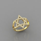 Chai ring | Star of David ring | Jewish star ring | חי ring | Hebrew jewelry | Jewish star jewelry |available in sizes 4-10!