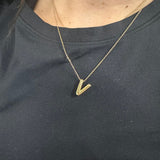 personalized large 3D bubble initial necklace. Custom 3D bubble initial necklace. Personalized bubble initial necklace.