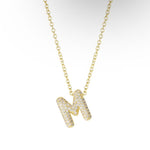 Personalized bubble initial necklace. Custom pave initial bubble necklace. Personalized bubble initial choker. Bubble choker. Bubble jewelry