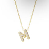 Personalized bubble initial necklace. Custom pave initial bubble necklace. Personalized bubble initial choker. Bubble choker. Bubble jewelry