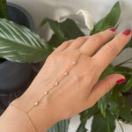 Sterling silver gold plated hand chains