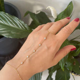 Sterling silver gold plated hand chains