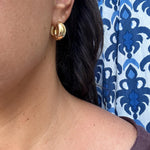 1” hollow chunky hoop earrings/ hoops. 18K gold filled. Won’t tarnish. Gold filled hoops. Gold filled earrings.