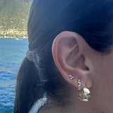 1” hollow chunky hoop earrings/ hoops. 18K gold filled. Won’t tarnish. Gold filled hoops. Gold filled earrings.