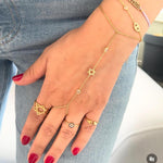 Sterling silver gold plated hand chains