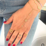 Sterling silver gold plated hand chains
