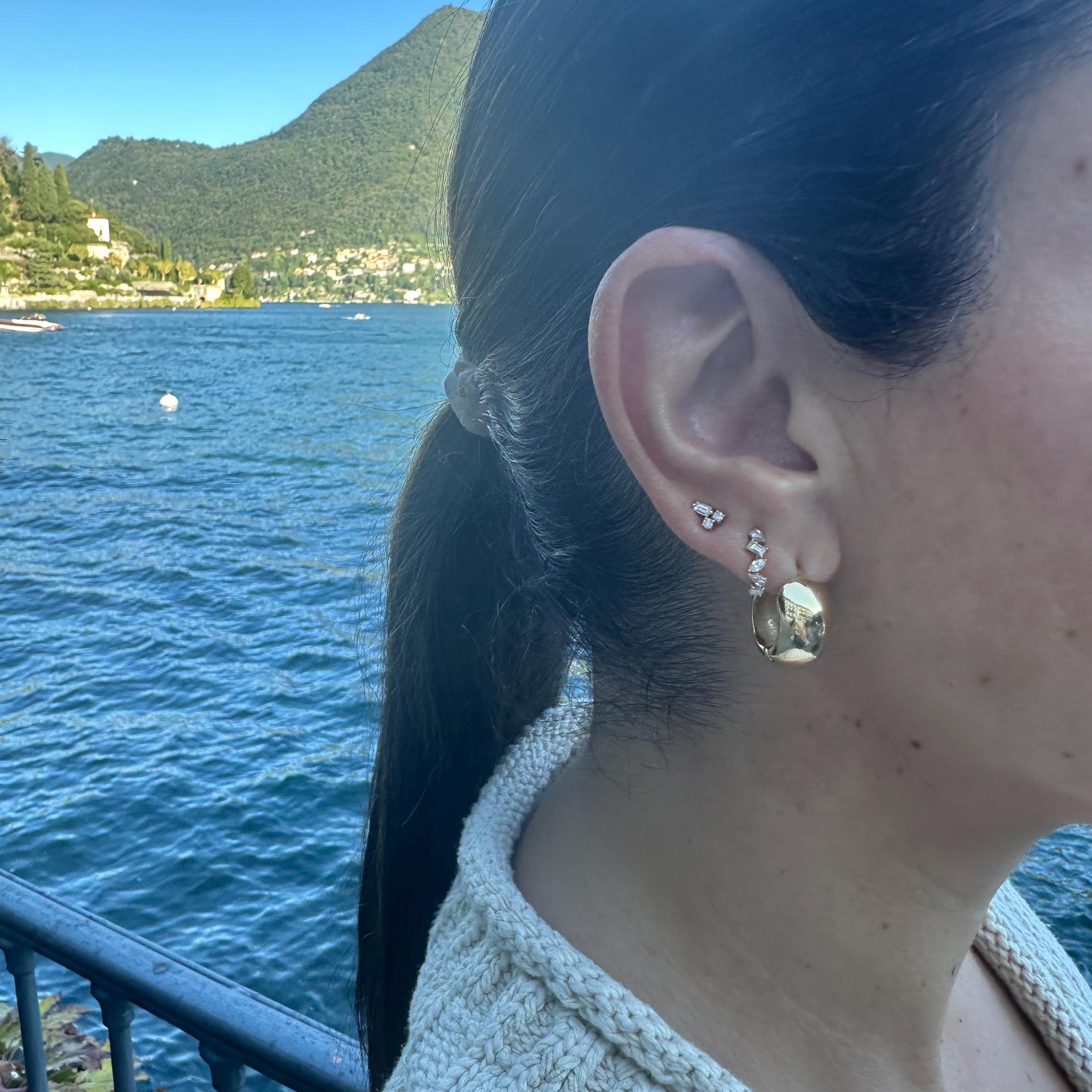 1” hollow chunky hoop earrings/ hoops. 18K gold filled. Won’t tarnish. Gold filled hoops. Gold filled earrings.