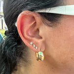 1” hollow chunky hoop earrings/ hoops. 18K gold filled. Won’t tarnish. Gold filled hoops. Gold filled earrings.