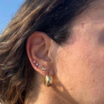 1” hollow chunky hoop earrings/ hoops. 18K gold filled. Won’t tarnish. Gold filled hoops. Gold filled earrings.