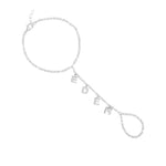 Sterling silver gold plated hand chains | Custom hand chain | Personalized hand chain | dangling name hand chain | Personalized hand chain