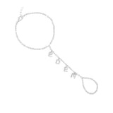 Sterling silver gold plated hand chains | Custom hand chain | Personalized hand chain | dangling name hand chain | Personalized hand chain