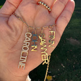 As seen on Caroline Baudino. Personalized Pave Name Charms. Diamond Charms. CZ charms. Custom name charms on Shop with Caroline.