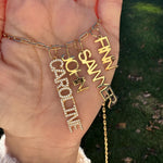As seen on Caroline Baudino. Personalized Pave Name Charms. Diamond Charms. CZ charms. Custom name charms on Shop with Caroline.