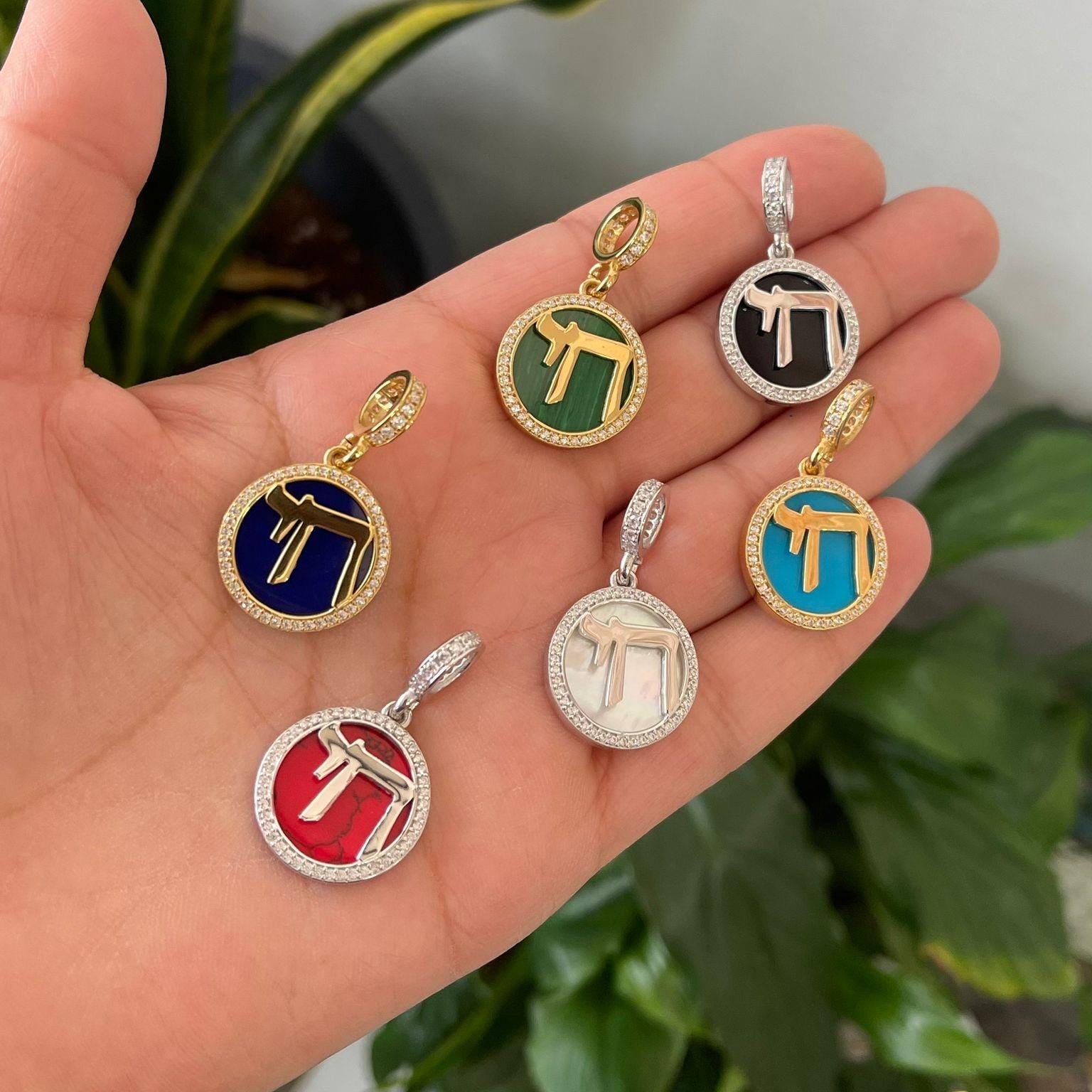 CHARMS! Star charm. Jewish star charm. Magen David charm. Chai charm. Star of David charm.