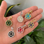 CHARMS! Star charm. Jewish star charm. Magen David charm. Chai charm. Star of David charm.