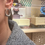 18K Gold-filled hollow hoop loop earrings in gold and silver. Super light weight and hollow. Gold filled hoops. Gold filled earrings.