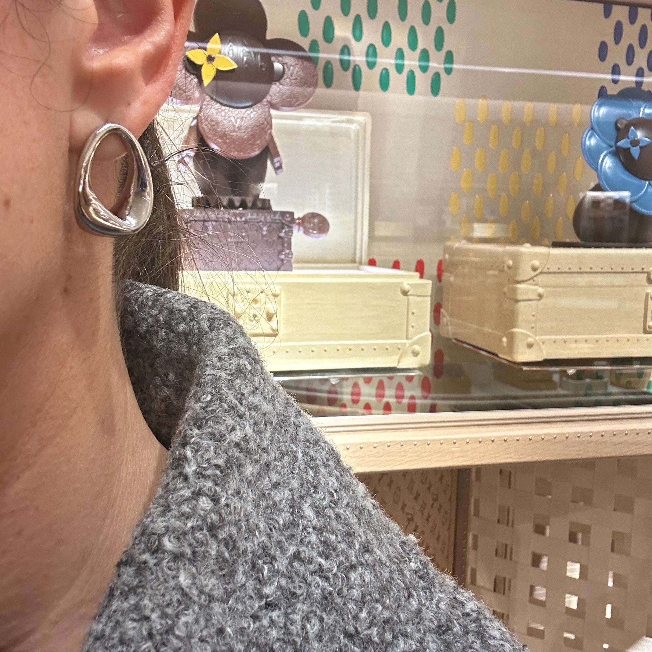 18K Gold-filled hollow hoop loop earrings in gold and silver. Super light weight and hollow. Gold filled hoops. Gold filled earrings.