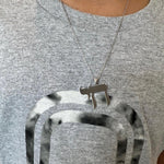 Jumbo chai necklace. Long chai necklace. Unisex chai necklace. Classic chai necklace. Chai jewelry. Sterling silver gold plated.
