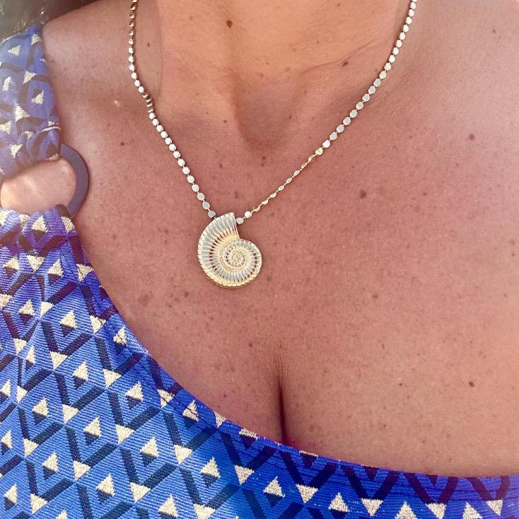 Julia pearls and shells charm necklace | Lauren sea life charm necklace with orange chord | summer jewelry | summer necklace